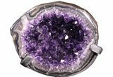 Amethyst Jewelry Box Geode On Stand - Gorgeous #94323-2